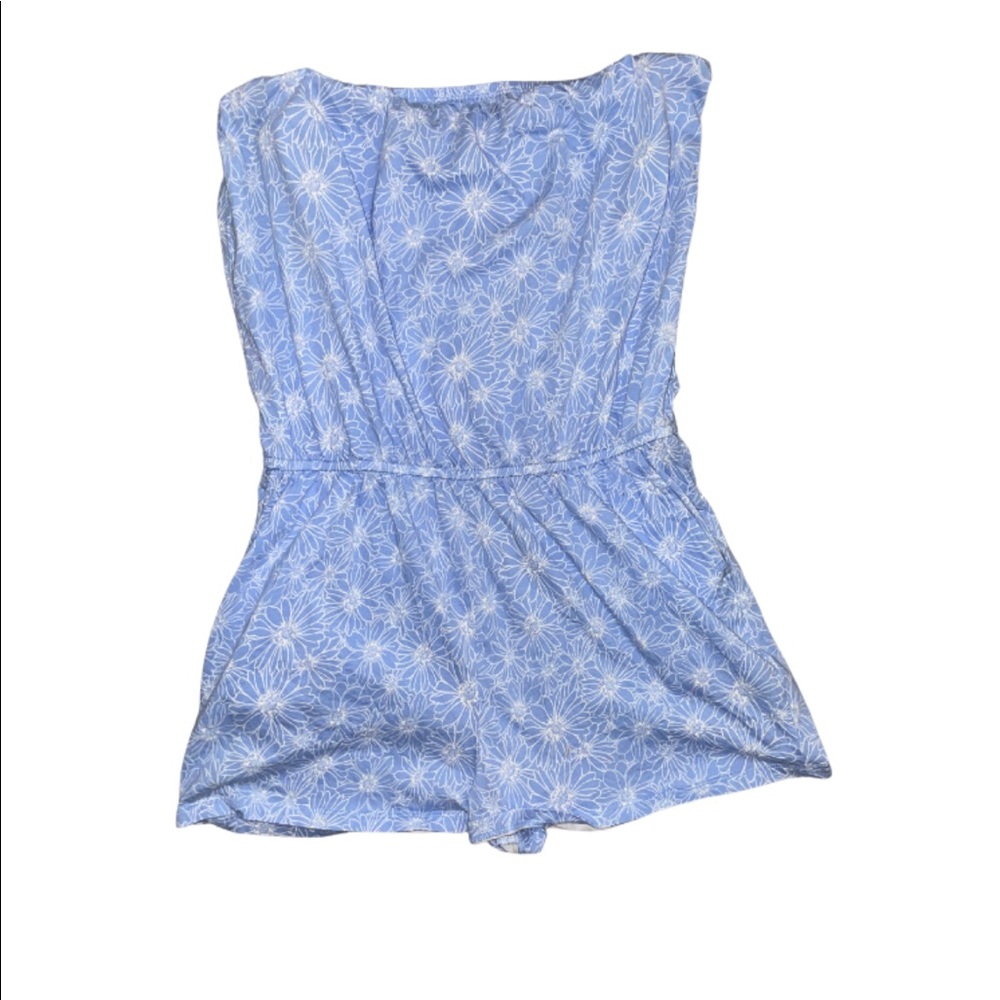 Forever 21 floral strapless romper
